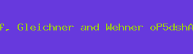 Zulauf, Gleichner and Wehner oP5dshAv PLC
