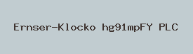 Ernser-Klocko hg91mpFY PLC