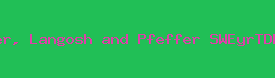 Renner, Langosh and Pfeffer SWEyrTDK PLC