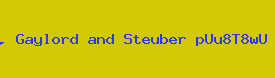 Olson, Gaylord and Steuber pUu8T8wU Group