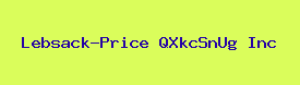 Lebsack-Price QXkcSnUg Inc