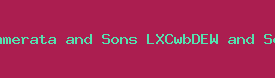 Cummerata and Sons LXCwbDEW and Sons