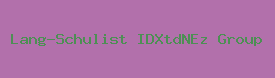 Lang-Schulist IDXtdNEz Group